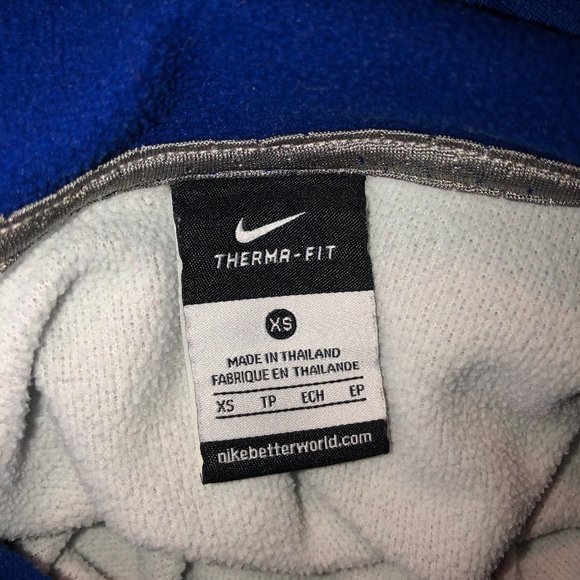 Gray/Blue Nike Therma-Fit Pullover Hoodie - Size XS - Picture 4 of 6